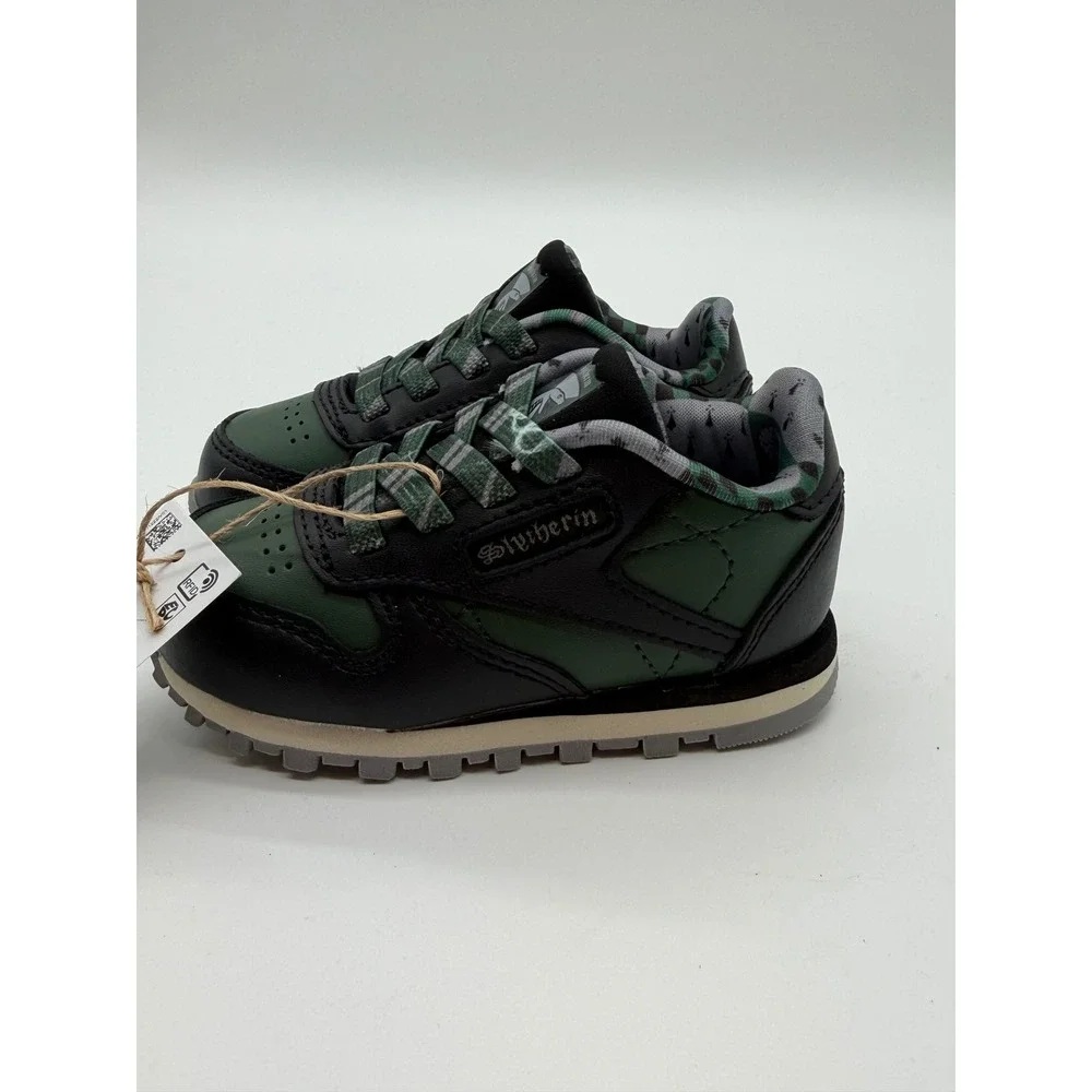 Reebok Harry Potter Classic Leather Slytherin Toddler Shoes Green Black 4